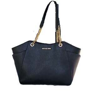 Michael Kors Jet Set Saffiano Leather Travel Large Chain Tote Bag